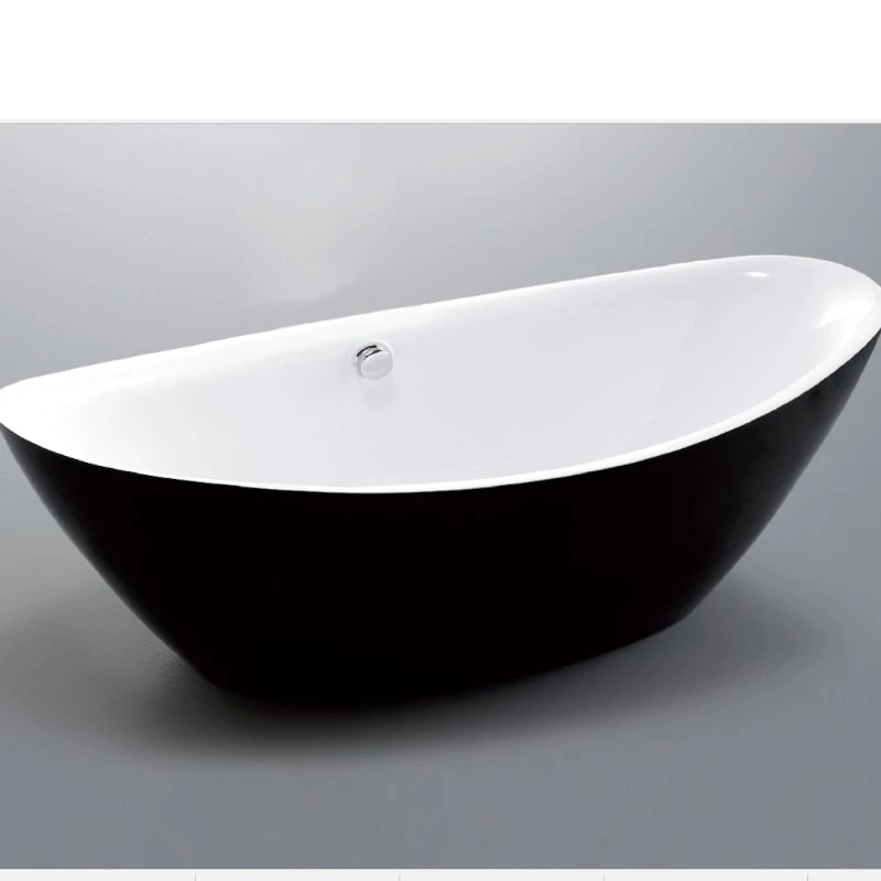 Wellis Arezzo Black akril térkád fekete külsővel, 180x87x65 cm, 190 l