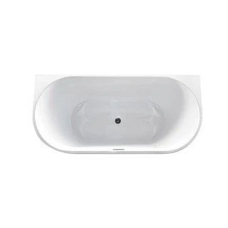 Wellis Calabria Black akril térkád, beépített le- és túlfolyóval, 170x80x58 cm, szintezőlábbal, 270 l