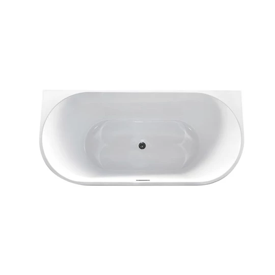 Wellis Calabria Black akril térkád, beépített le- és túlfolyóval, 170x80x58 cm, szintezőlábbal, 270 l