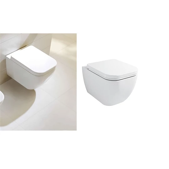 Wellis Ditte fali Rimless WC, 34,5x50x34 cm