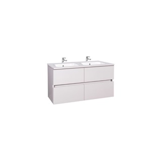 Wellis Elois white 120, 4 fiókos mosdószekrény, 119x45x55 cm, magasfényű fehér, fürdőszoba bútor
