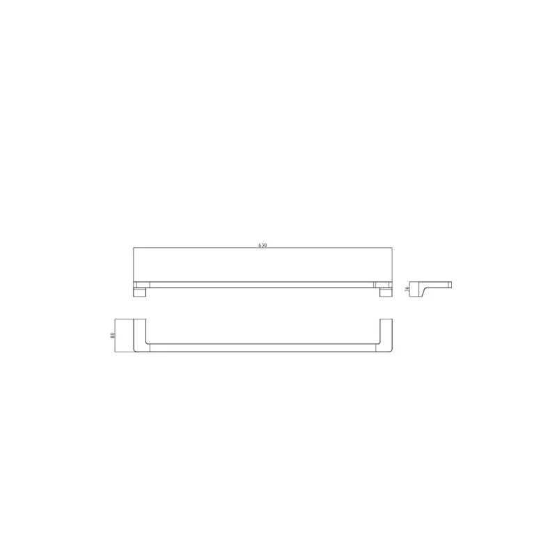 Wellis Mamba törölközőtartó Szimpla 63x8x3,6