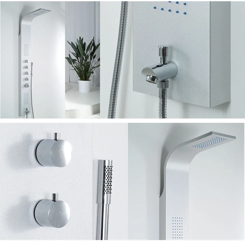 Wellis Mariner Silver termosztátos zuhanypanel