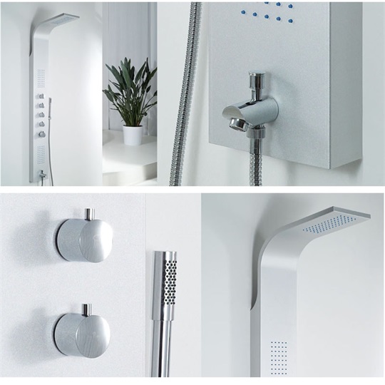 Wellis Mariner Silver termosztátos zuhanypanel