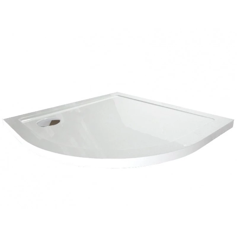 Wellis SMC zuhanytálca íves, lapos, 80x80x4 cm, lefolyóval (WC00378+AC00677)