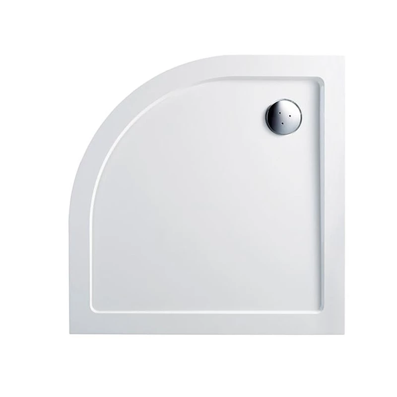 Wellis SMC zuhanytálca íves, lapos, 80x80x4 cm, lefolyóval (WC00378+AC00677)