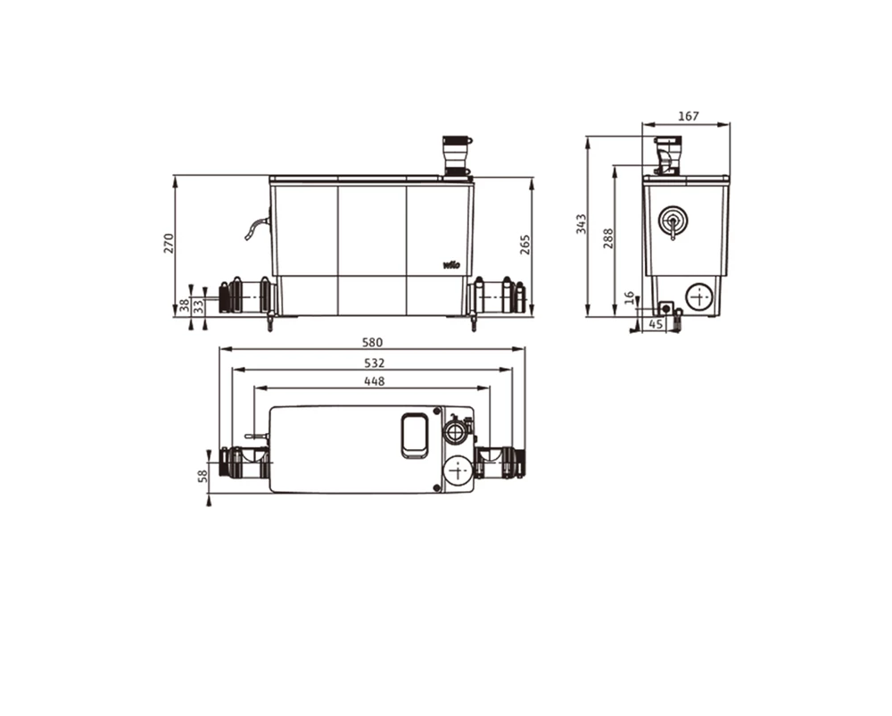 Wilo-DrainLift MINI3-XS-EF szennyvízátemelő szivattyú