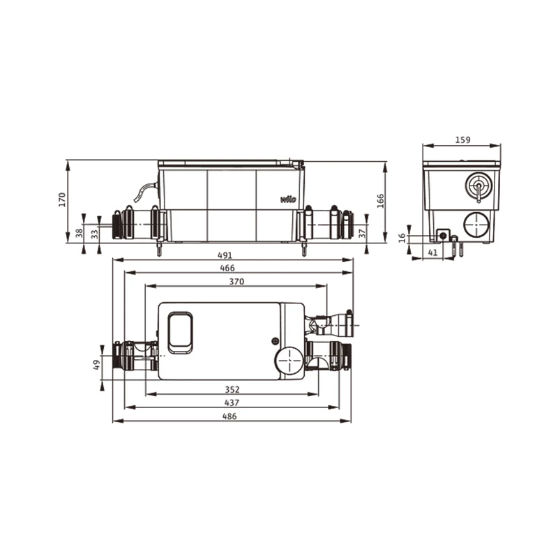 Wilo-DrainLift MINI3-XXS-EF szennyvízátemelő szivattyú