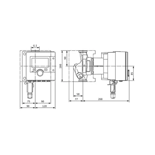 Wilo Stratos MAXO-Z 30/0,5-12 PN10,G2,283W nedvestengelyű szivattyú