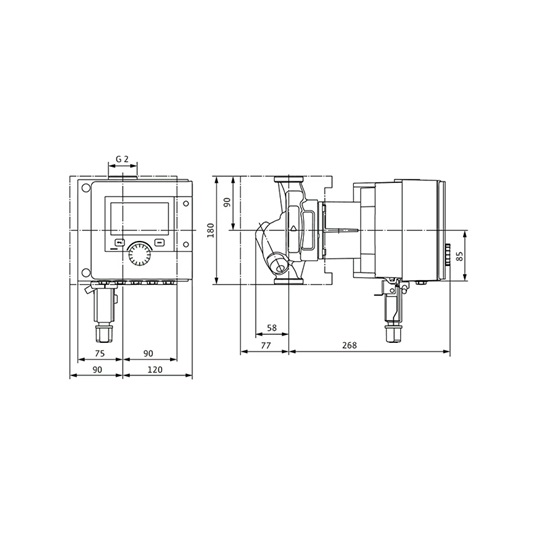 Wilo Stratos MAXO-Z 30/0,5-12 PN10,G2,283W nedvestengelyű szivattyú