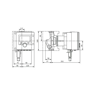 Wilo Stratos MAXO-Z 30/0,5-8 PN10 nedvestengelyű szivattyú 