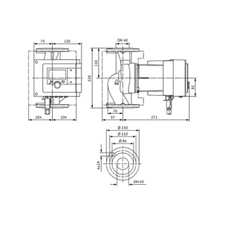 Wilo Stratos MAXO-Z 40/0,5-8 PN6/10 szivattyú