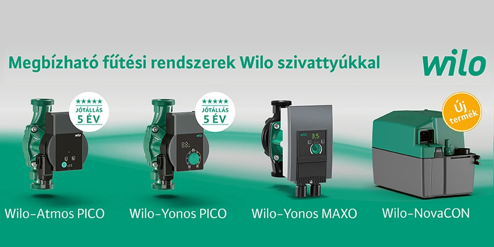 Wilo szivattyúk fűtési és hűtési rendszerekhez