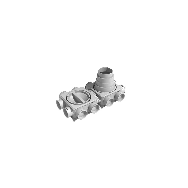 Wolf szellőzés 12-es mini légelosztódoboz, 12 db 75/63 mm-es csatlakozás, DN125/160/180 méretű csőcsatlakozás