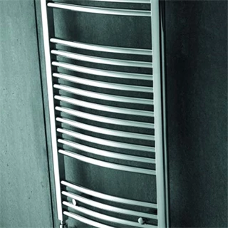 Zehnder Aura Bow törölközőszárító radiátor íves, fehér, 595x775 mm, 418 W, kötéstáv 545 mm