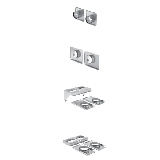 Zehnder CW-P 220 csőcsatlakozó – DN 125, excentrikus, ComfoWell hangtompító / ComfoAir 180-hoz, 220 x 443 x 230 mm