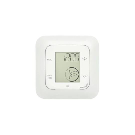 Zehnder ComfoSense C55 vezérlőegység, ComfoAir Q350/450/600 gépekhez, 2 darab RAL 9016 és 2 darab RAL 9001 borítóval