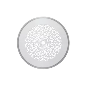 Zehnder Formatervezett, kerek takarórács, Sacré coeur, fehér, NA 125 csatlakozás, átmérő 160 mm, CLRF/TVA-hoz