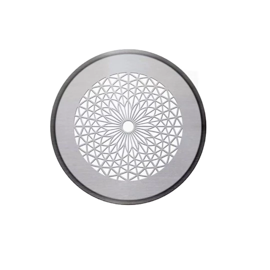 Zehnder Formatervezett, kerek takarórács, Sacré coeur, nemesacél, NA 125 csatlakozás, átmérő 160 mm, CLRF/TVA-hoz
