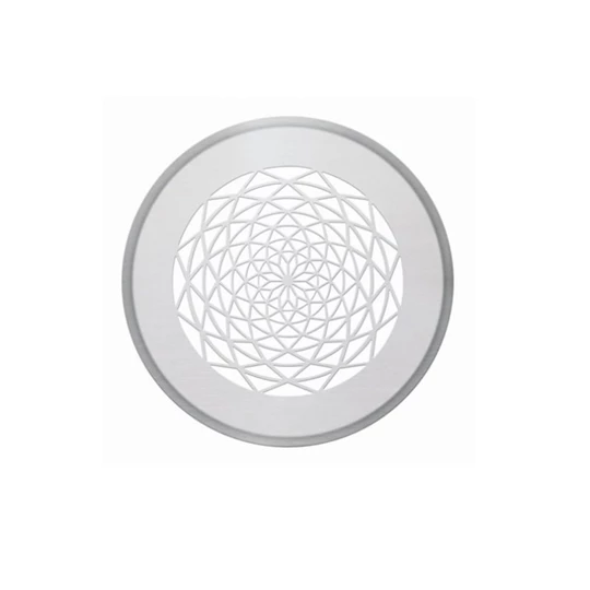 Zehnder Formatervezett, kerek takarórács, Sans soucis, fehér, NA 125 csatlakozás, átmérő 160 mm, CLRF/TVA-hoz