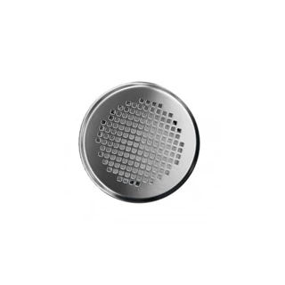 Zehnder Formatervezett, kerek takarórács, Torino, nemesacél, NA 125 csatlakozás, átmérő 160 mm, CLRF/TVA-hoz