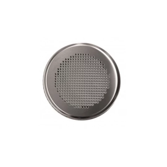 Zehnder Formatervezett, kerek takarórács, Vienna, nemesacél, NA 125 csatlakozás, átmérő 160 mm, CLRF/TVA-hoz