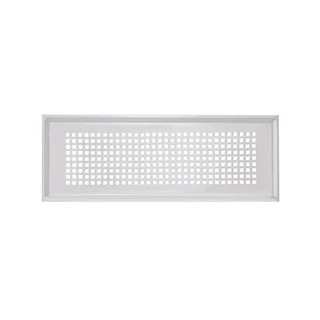 Zehnder Formatervezett, négyzet takarórács, Torino, fehér, NA 125 csatlakozás, 160 x 160 mm, CLRF/TVA-hoz