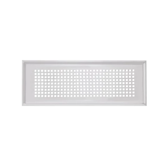 Zehnder Formatervezett, négyzet takarórács, Torino, fehér, NA 125 csatlakozás, 160 x 160 mm, CLRF/TVA-hoz