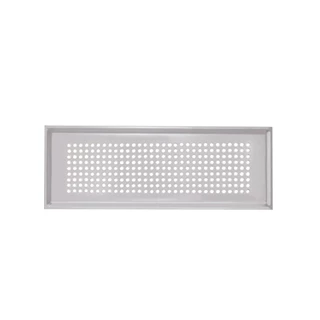 Zehnder Formatervezett takarórács, Roma, nemesacél, be- és elvezetett levegőhöz, 350 x 130 mm, CLF-hez