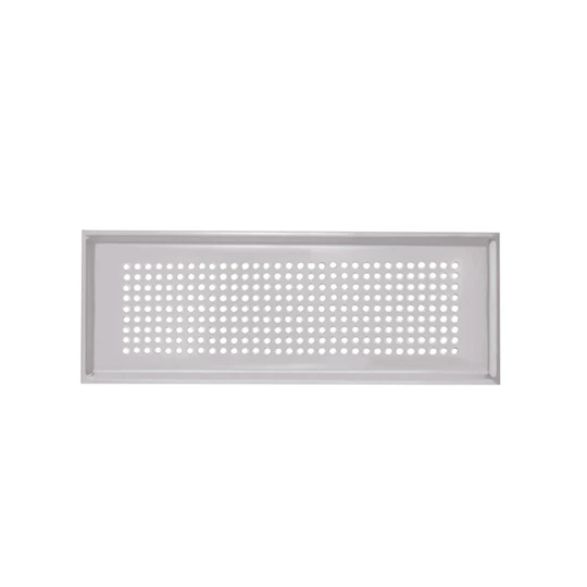 Zehnder Formatervezett takarórács, Roma, nemesacél, be- és elvezetett levegőhöz, 350 x 130 mm, CLF-hez