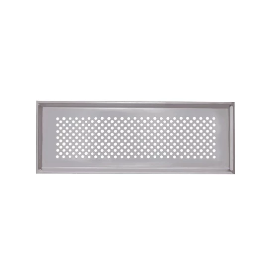 Zehnder Formatervezett takarórács, Venezia, nemesacél, be- és elvezetett levegőhöz, 350 x 130 mm, CLF-hez