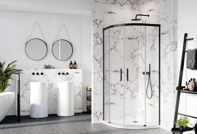 Radaway Idea Black PDD íves zuhanykabin